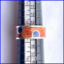 Vintage Native American Orange Spiny Oyster Shell Teardrop Earrings