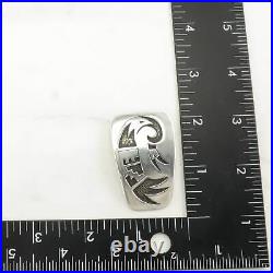 Vintage Native American Overlay Sterling Silver Pendant