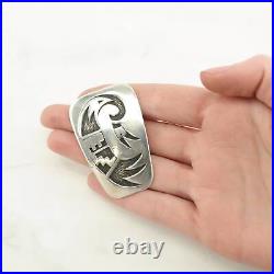 Vintage Native American Overlay Sterling Silver Pendant