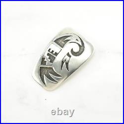 Vintage Native American Overlay Sterling Silver Pendant