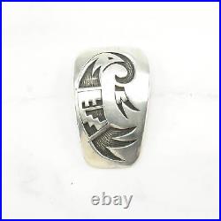 Vintage Native American Overlay Sterling Silver Pendant