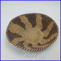 Vintage Native American Papago Tohono O'odham Pima Coiled Basket Bowl Circa 1905