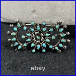 Vintage Native American Petit Point Pendant Zuni