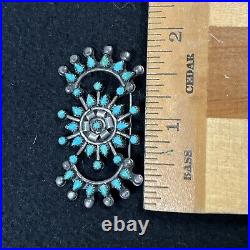 Vintage Native American Petit Point Pendant Zuni