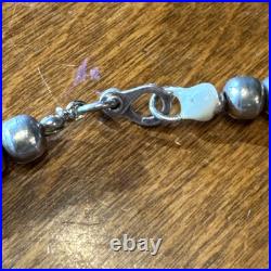 Vintage Native American Petite Squash Blossom with Turquoise 22 Necklace Silver