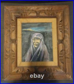 Vintage Native American Portrait An Old Indian Artist LC Todd 1978 Southwest