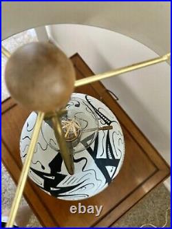 Vintage Native American Pottery Black and White Lamp Signed Killsthunder