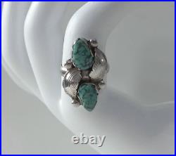 Vintage Native American Ring 6.5 Turquoise Sterling Silver Signed Simplicio