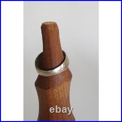 Vintage Native American Ring Silver Navajo Whirlwind Turquoise Coral Chip Inlay