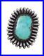 Vintage Native American Ring Turquoise Sterling Silver Signed Sz 7.75 33.1gr