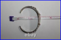 Vintage Native American SS Repousse Stamped Thunderbird Cuff Bracelet 076GCM