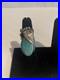 Vintage Native American STERLING SILVER & TURQUOISE RING Size 6.75