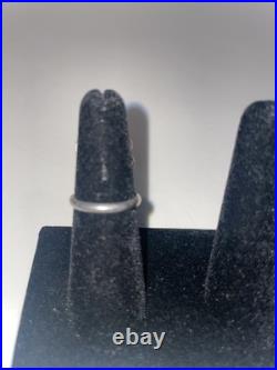 Vintage Native American STERLING SILVER & TURQUOISE RING Size 6.75