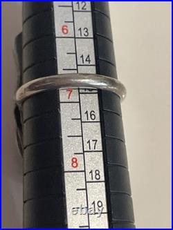 Vintage Native American STERLING SILVER & TURQUOISE RING Size 6.75