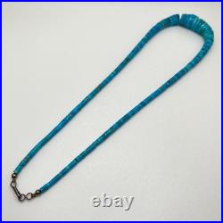 Vintage Native American / Santo Domingo Hand Rolled Natural Turquoise Necklace