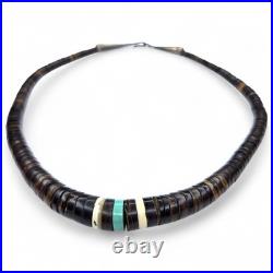 Vintage Native American Santo Domingo Heishi Necklace 16.5 Inches