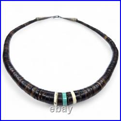 Vintage Native American Santo Domingo Heishi Necklace 16.5 Inches