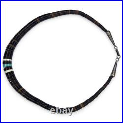 Vintage Native American Santo Domingo Heishi Necklace 16.5 Inches