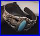 Vintage Native American Shubs Manufacturing Inc Turquoise Cuff Bracelet