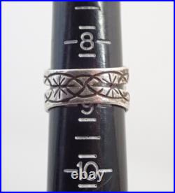 Vintage Native American Signed Jasper Agate Sterling 1 3/4 Ring Sz 8.5