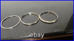 Vintage Native American Signed TAHE Carinated 925 Sterling Silver 3 Bracelet Set Vintage Native American Signed TAHE Carinated 925 Sterling Silver 3 Bracelet Set
