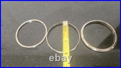 Vintage Native American Signed TAHE Carinated 925 Sterling Silver 3 Bracelet Set