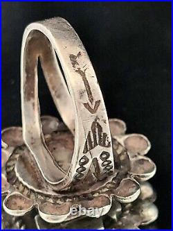 Vintage Native American Signed by Mary Chavez  Two Thunderbird Sterling Ring