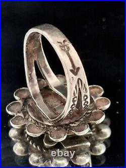 Vintage Native American Signed by Mary Chavez  Two Thunderbird Sterling Ring