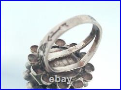 Vintage Native American Signed by Mary Chavez  Two Thunderbird Sterling Ring