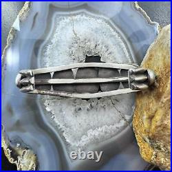 Vintage Native American Silver 7 Turquoise Decorated Flexible Bracelet For Men
