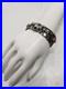 Vintage Native American Silver Cuff With Coral Stone & Horses Pre Owned