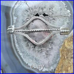 Vintage Native American Silver Kingman Turquoise & Coral Bracelet For Women