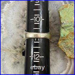 Vintage Native American Silver Oval Malachite Shield Ring Size 11 For Men