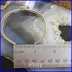 Vintage Native American Silver Oval Malachite Split Shank Bracelet For Women