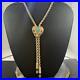 Vintage Native American Silver Turquoise Heart Lariat 26 Necklace For Women