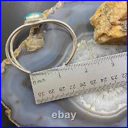 Vintage Native American Silver Turquoise Split Shank Bracelet For Women