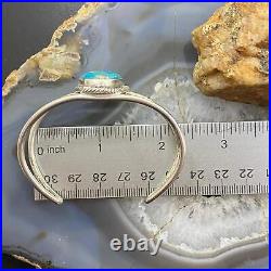 Vintage Native American Silver Turquoise Split Shank Bracelet For Women