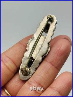 Vintage Native American Southwestern Concho Silver Bar Brooch Pin