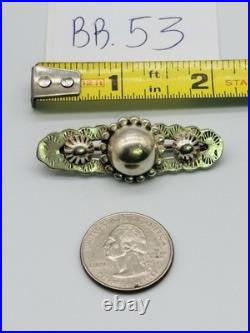 Vintage Native American Southwestern Concho Silver Bar Brooch Pin