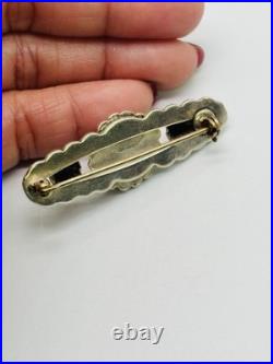 Vintage Native American Southwestern Concho Silver Bar Brooch Pin