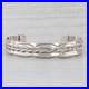 Vintage Native American Southwestern Stamped Cuff Bracelet Sterling Silver 6.75