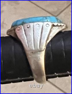 Vintage Native American Southwestern Turquoise Silver Ring