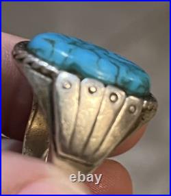 Vintage Native American Southwestern Turquoise Silver Ring