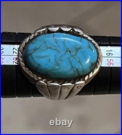 Vintage Native American Southwestern Turquoise Silver Ring
