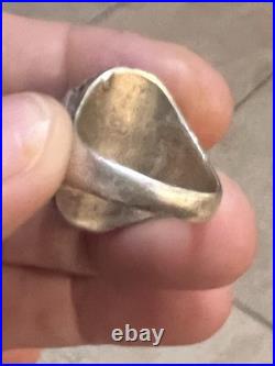 Vintage Native American Southwestern Turquoise Silver Ring