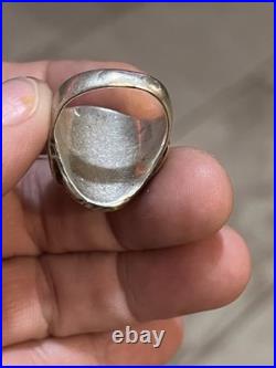 Vintage Native American Southwestern Turquoise Silver Ring