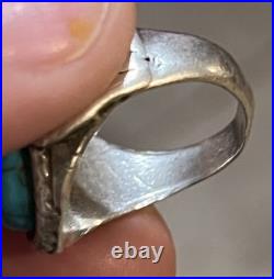 Vintage Native American Southwestern Turquoise Silver Ring