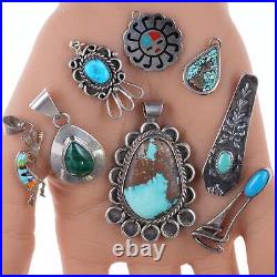Vintage Native American/Southwestern sterling and stone pendants