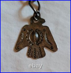 Vintage Native American Stamped Nickel Silver With Turquoise Concho Belt 39in