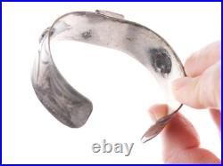 Vintage Native American Stamped sterling turquoise bracelet
